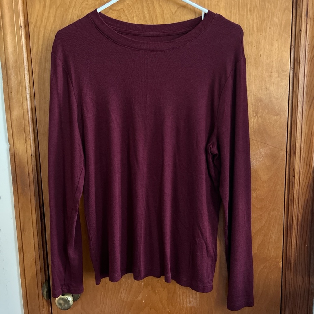 a new day Women's Deep Red Long Sleeve Tee